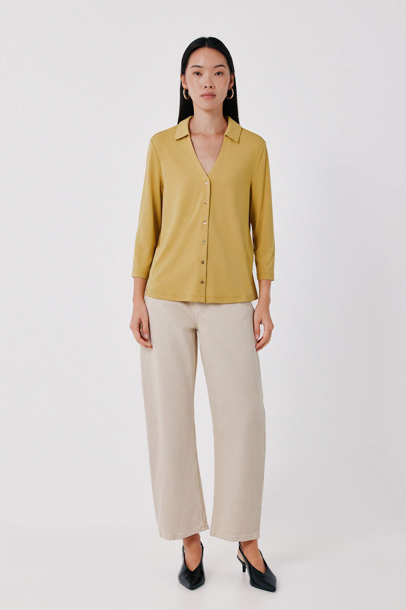 Cortefiel Stretch shirt with buttons
