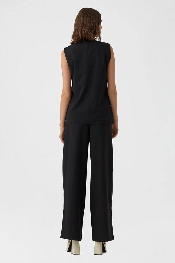Vero Moda Colete oversize gola lapela Preto