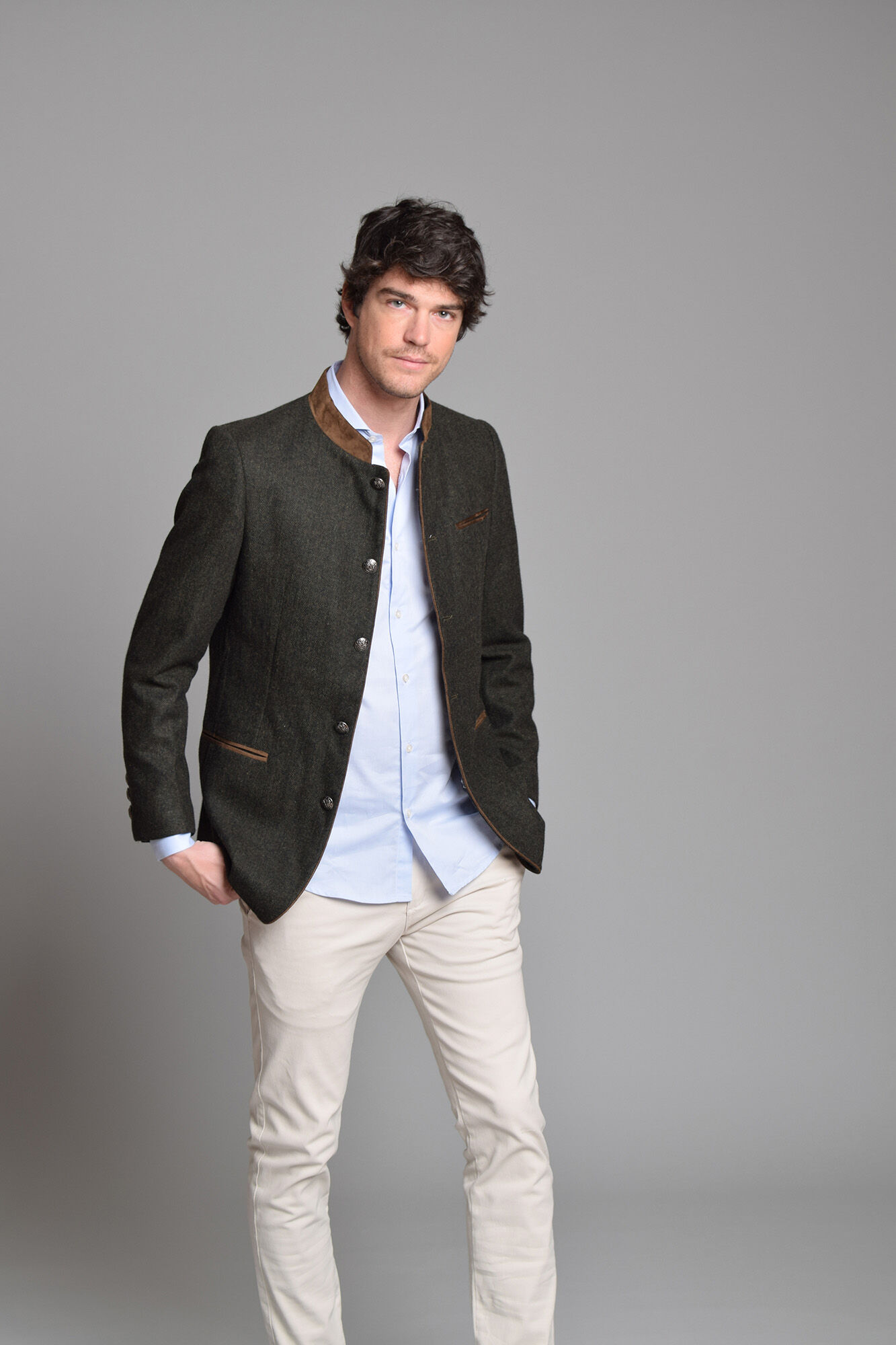 Cloking Jaqueta espinha de peixe austr&iacute;aca