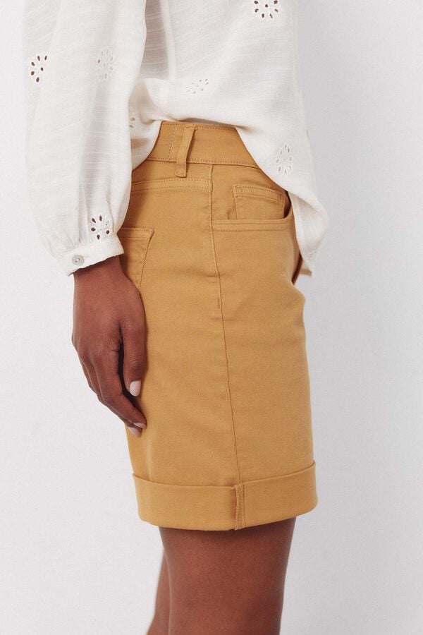 Cortefiel Jeans shorts Gold