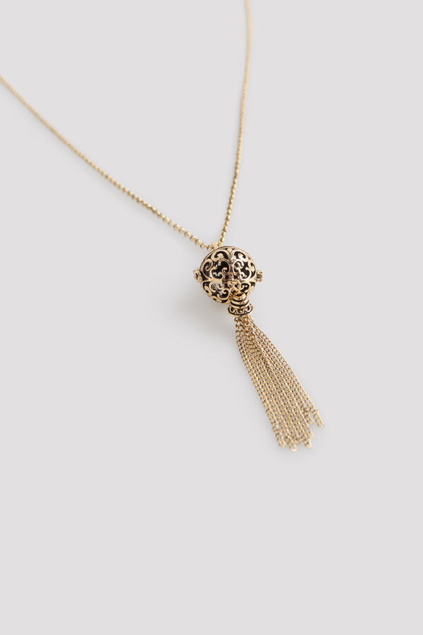 Cortefiel Collar met&aacute;lico esfera Dorado