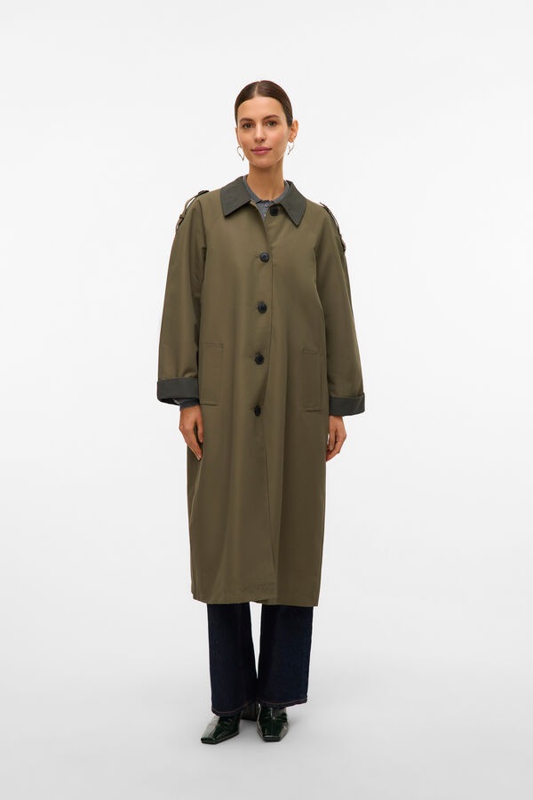 Vero Moda Sobretudo longo gabardina Verde