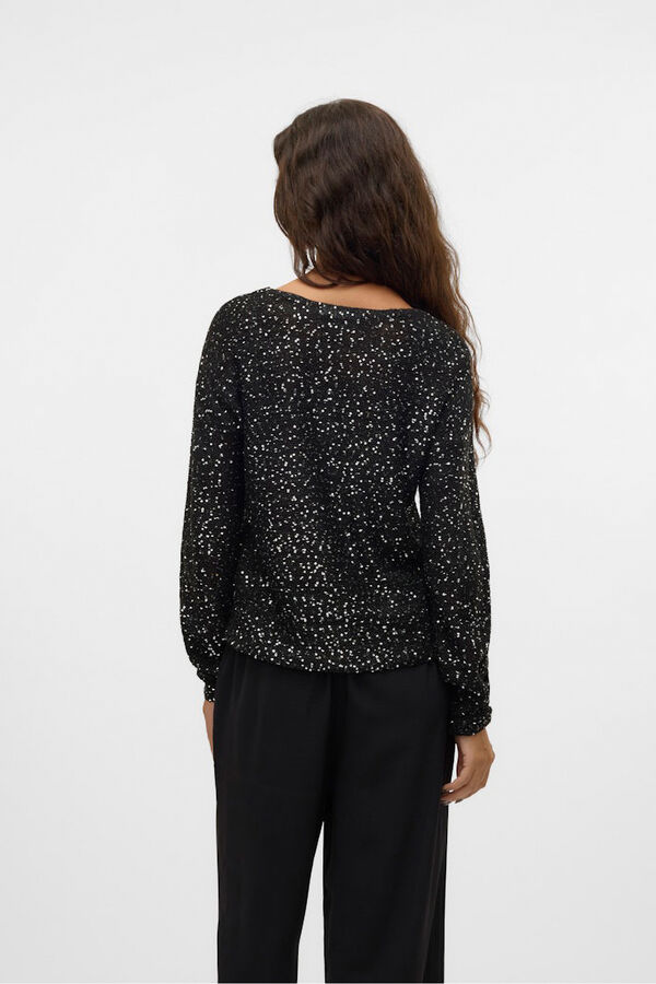 Vero Moda Camisola de lurex e lantejoulas Preto