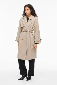 Vila Sobretudo longo de pano com nós