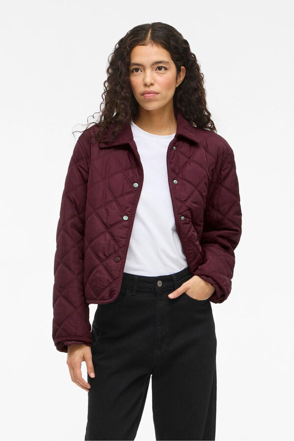 Vila Sobretudo acolchoado acolchoado com gola de veludo cotelê Granada