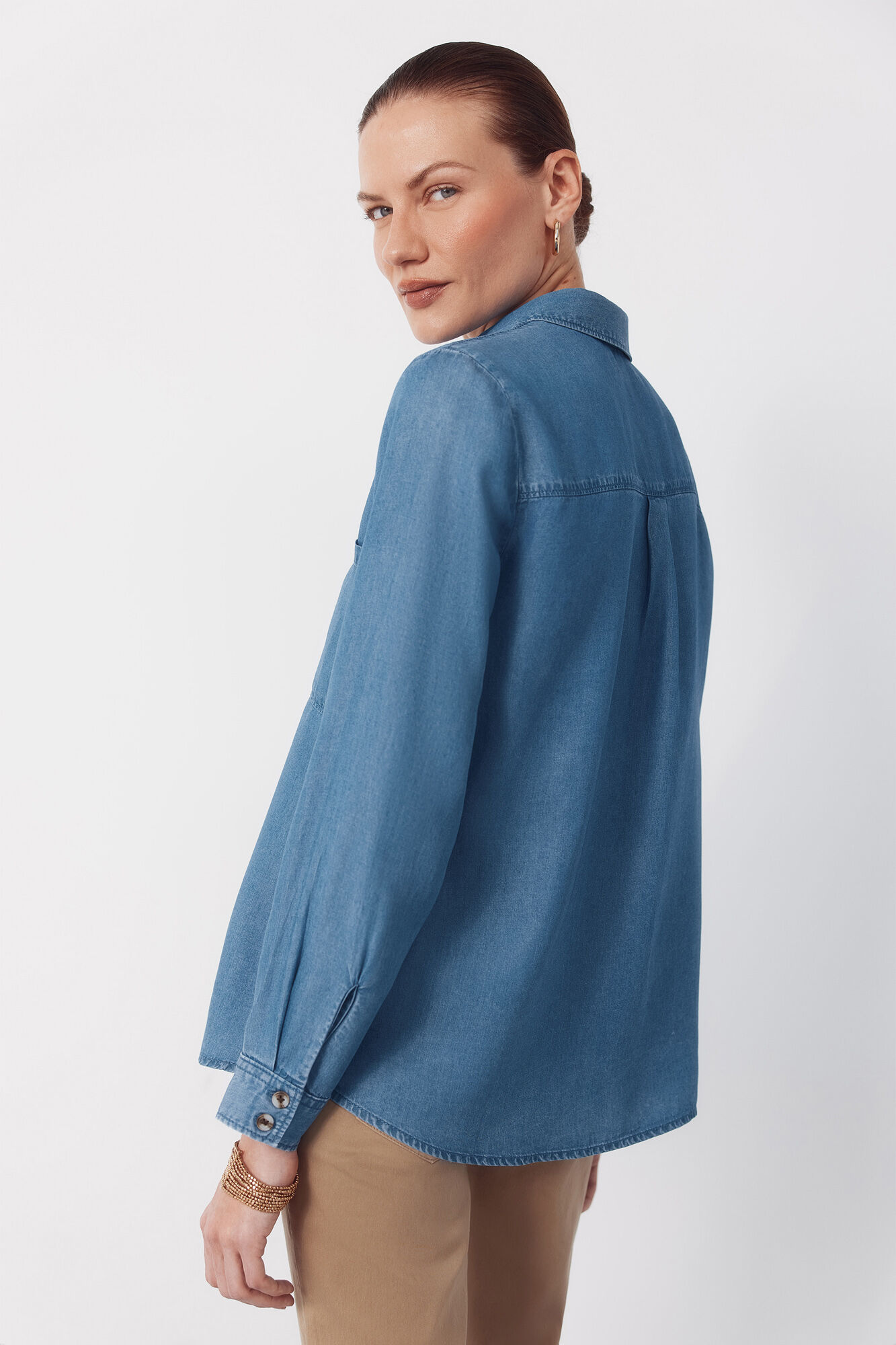 Cortefiel Camisa Vaquera Tencel