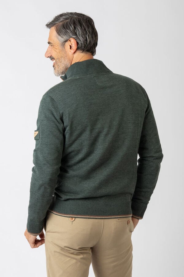 Privata Camisola básico de gola redonda Verde