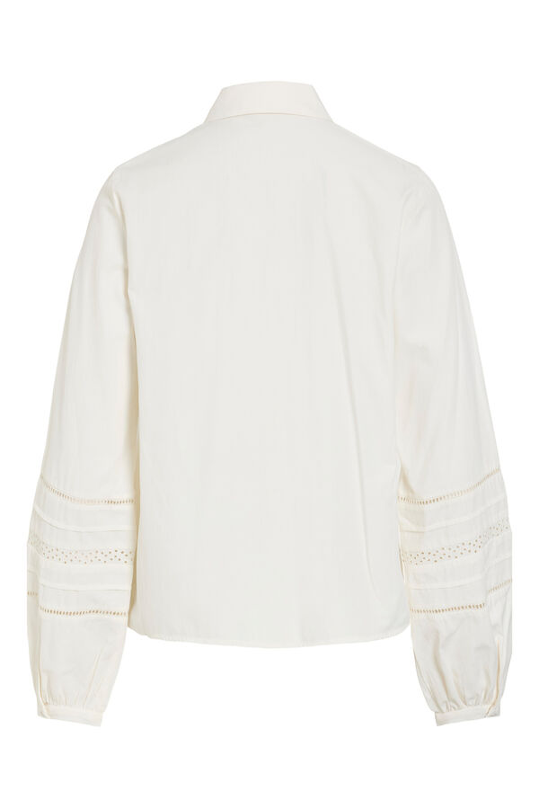 Vila Camisa com mangas bordadas Branco