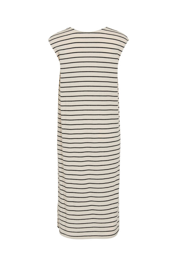 Vila Vestido midi reversible con algod&oacute;n Beige