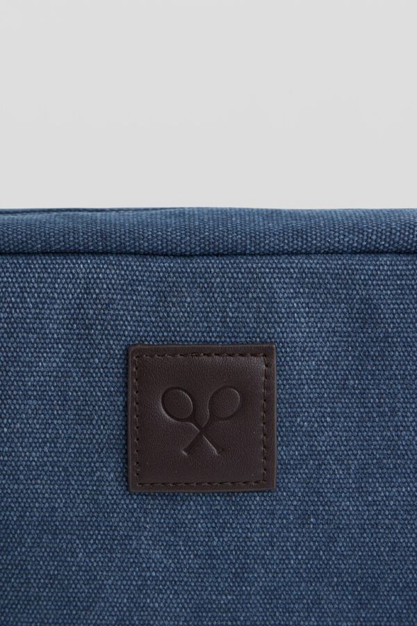 Silbon Neceser detalle piel Azul marino