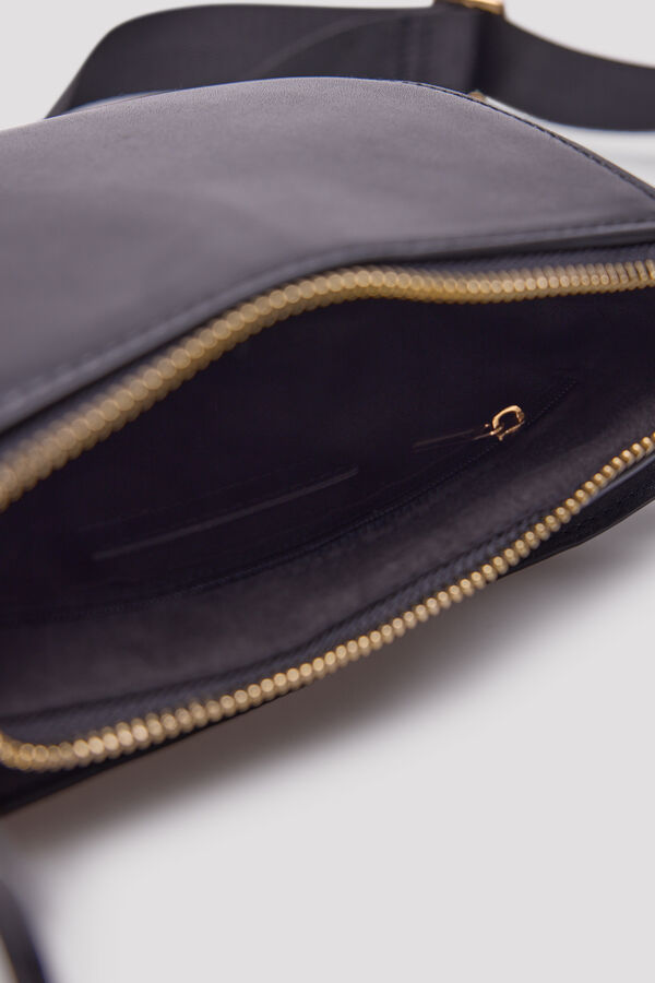 Cortefiel Bolso bandolera doble asa Negro