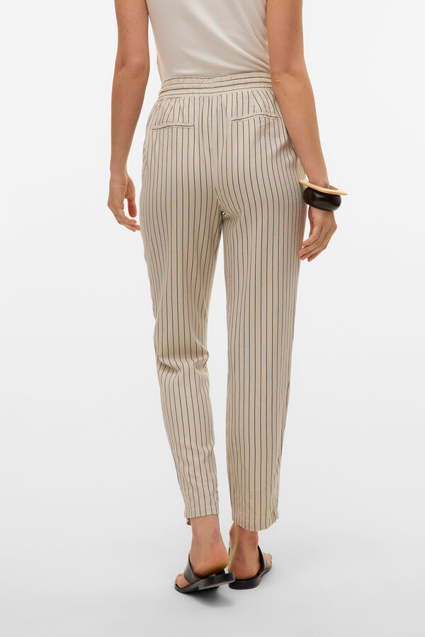Vero Moda Pantalón largo ancho de lino Cinzento