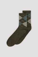 Cortefiel Argyle long socks Kaki