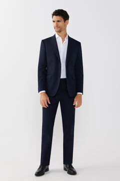Cortefiel Tailored fit Coolmax® trousers Navy
