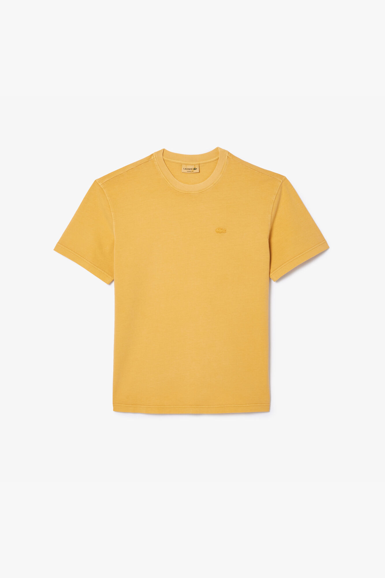 Lacoste T-shirt unissexo em algod&atilde;o tingida naturalmente