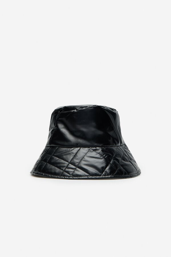 Cortefiel Padded bucket hat Black