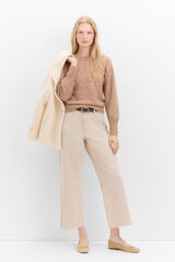 Cortefiel Openwork yoke jumper Camel