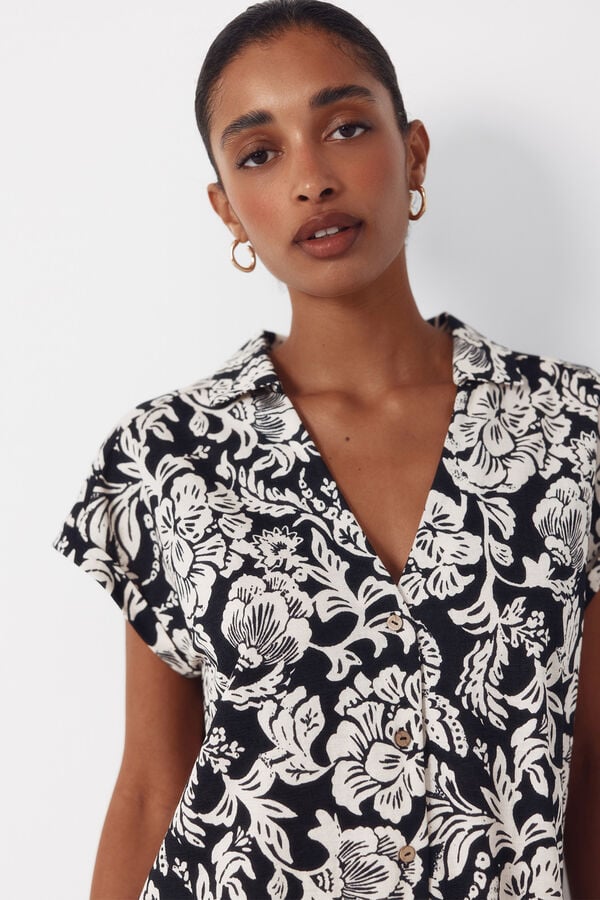 Cortefiel Piqu&eacute; polo Black