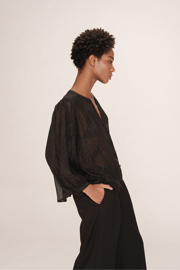 Grace & Mila Lurex blouse  Black