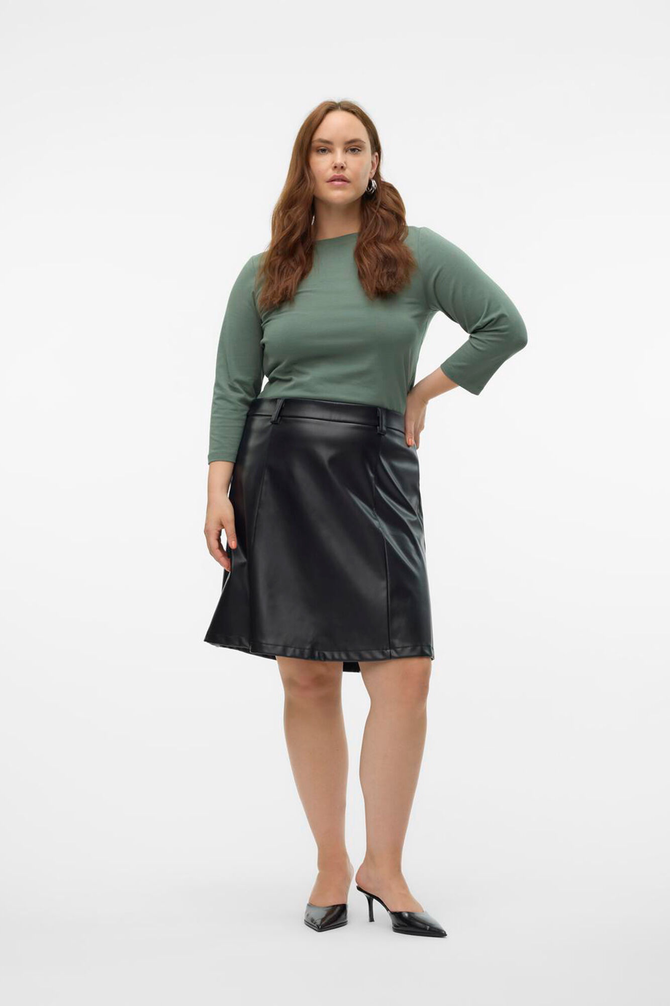 Plus size leather fringe skirt hotsell