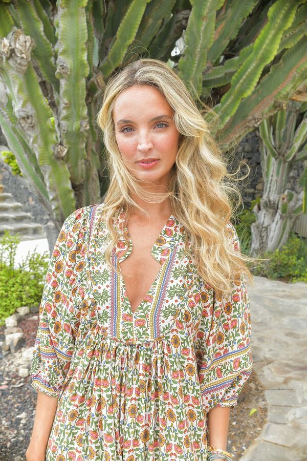 Jaase Vestido midi Boheme Tostado