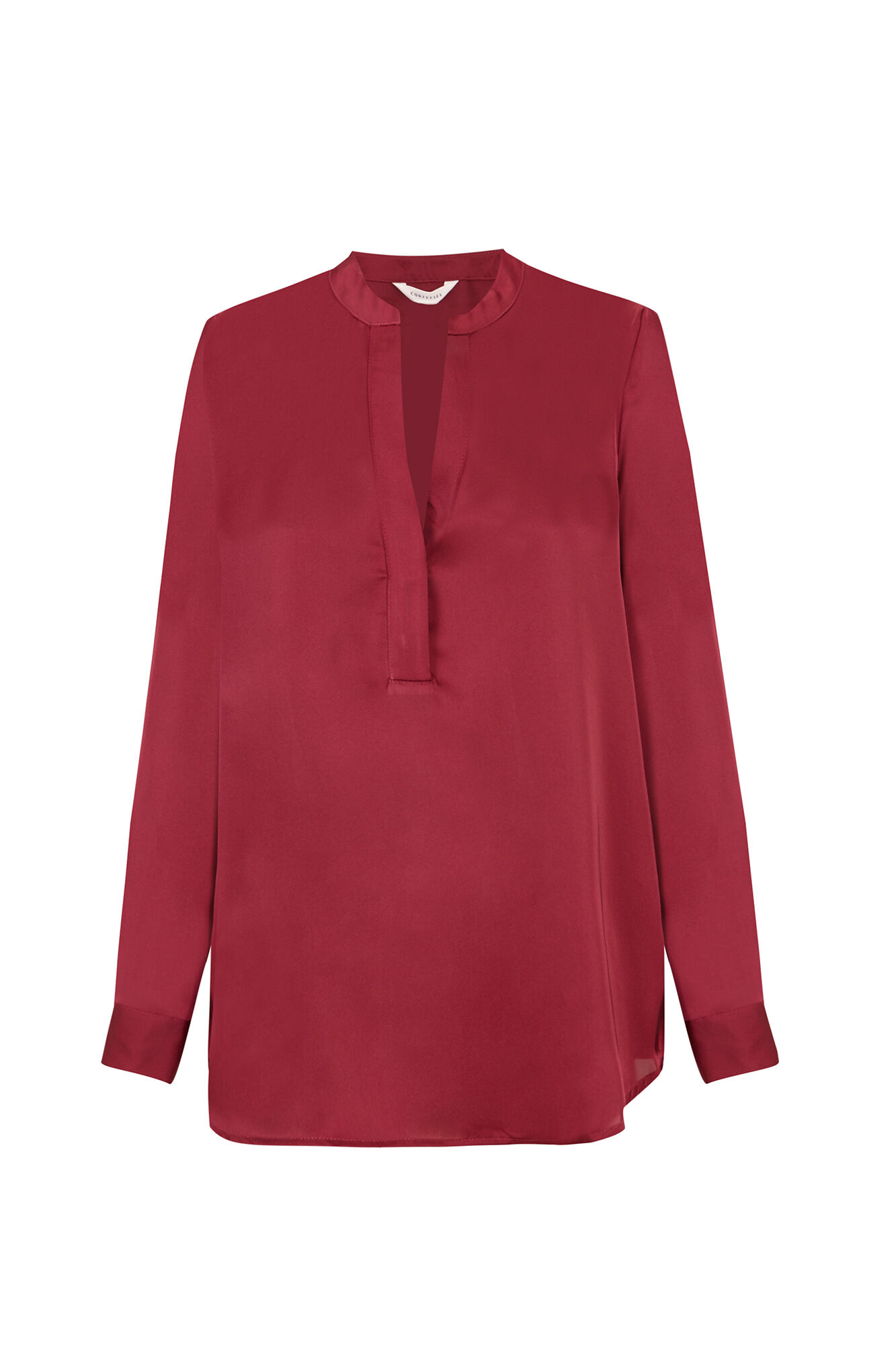 Cortefiel Satin-finish polo shirt blouse