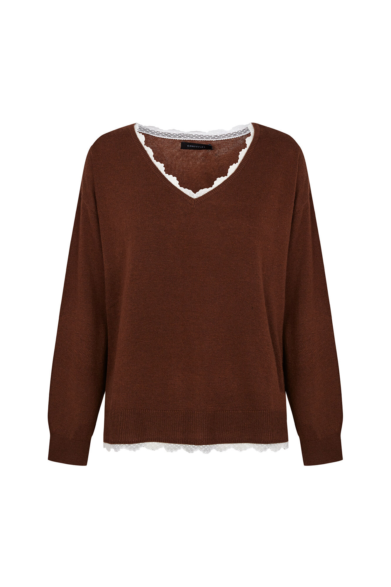 Cortefiel Appliqu&eacute; neckline jumper