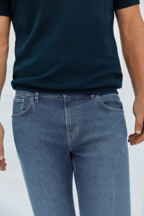 Cortefiel Slim fit jeans Blue
