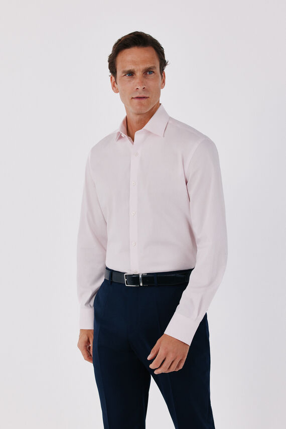 Camisa vestir lisa fácil plancha