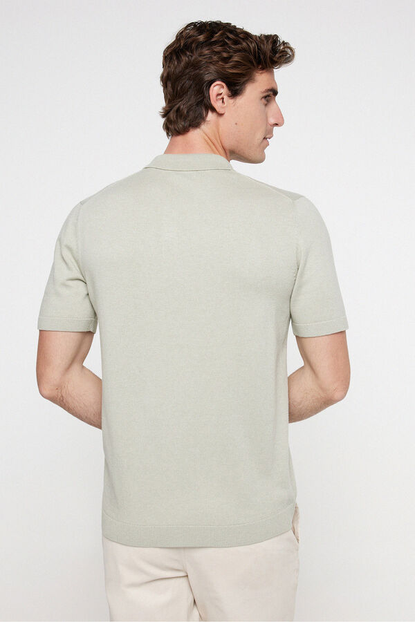 Cortefiel Jersey-knit polo shirt Green