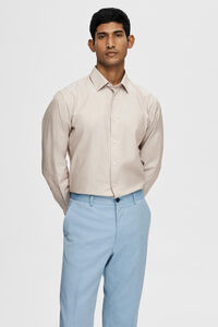 Cortefiel Camisa de manga larga de vestir 100% algodón Marrón