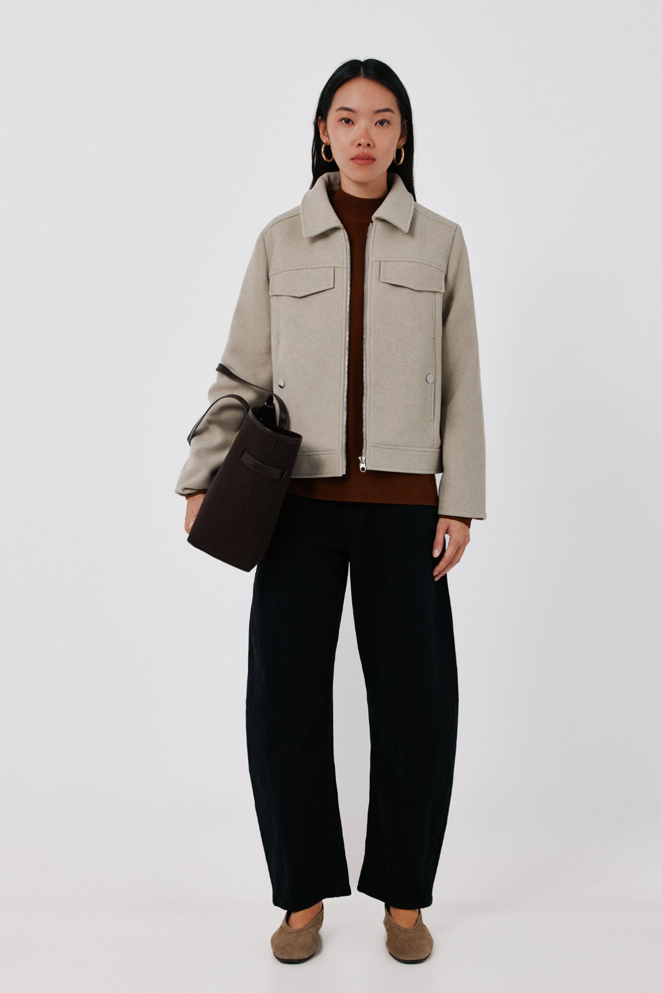 Cortefiel Short zip fastening jacket