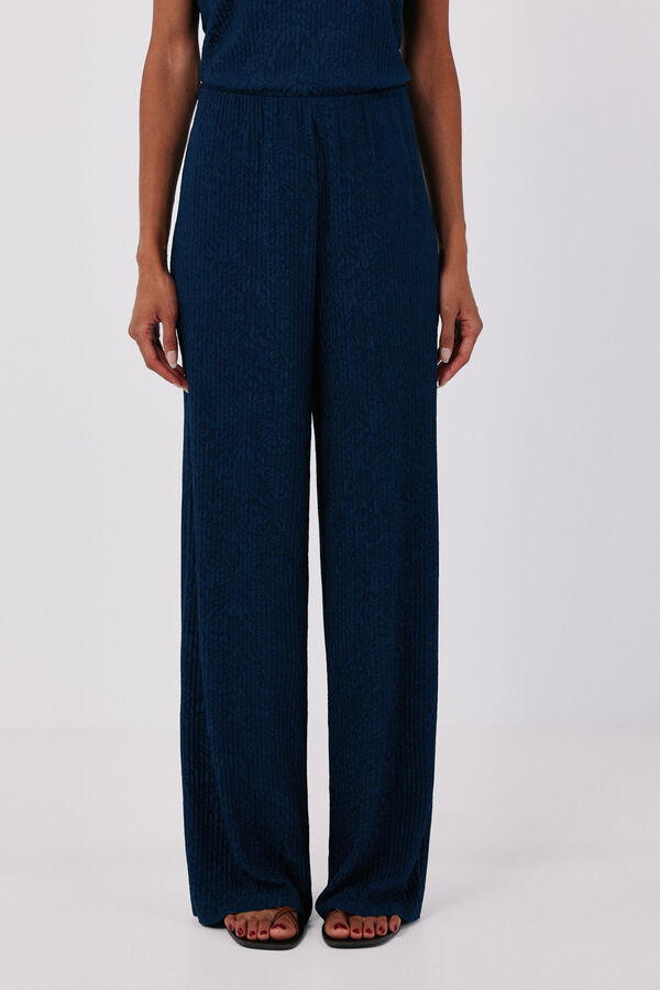 Cortefiel Satin-finish leggings Blue