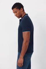 Cortefiel Polo shirt with tips Navy