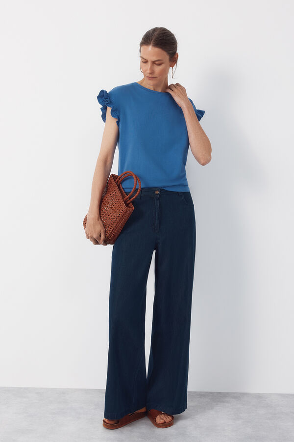 Cortefiel Camisola b&aacute;sica folho Azul