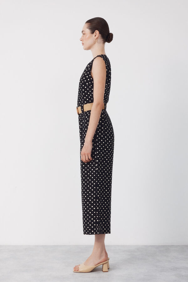 Cortefiel Belted jumpsuit Multicolour