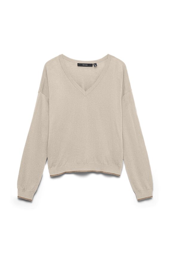 Jersey cuello pico con detalle