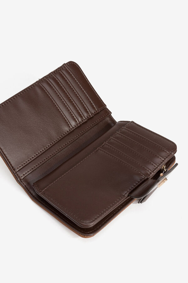 Vilanova Tricolour medium purse Camel