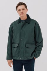 Cortefiel Jacket with combined neck Dark green