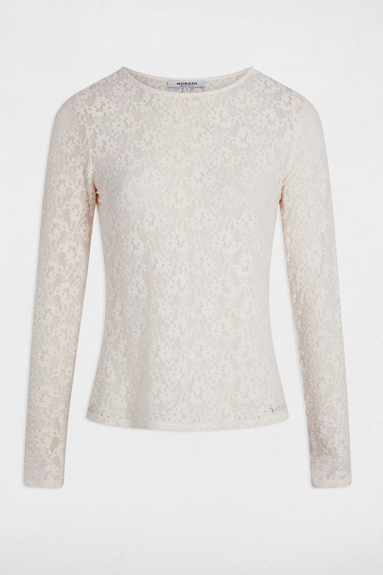 Morgan T-shirt cintada de renda