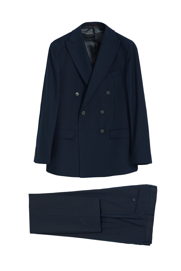 Cortefiel Double-breasted suit Blue