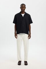 Selected Cal&ccedil;as chino de linho Branco