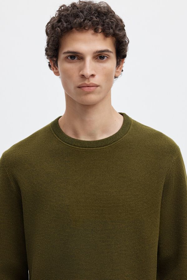 Selected Camisola 100% algod&atilde;o org&acirc;nico Verde