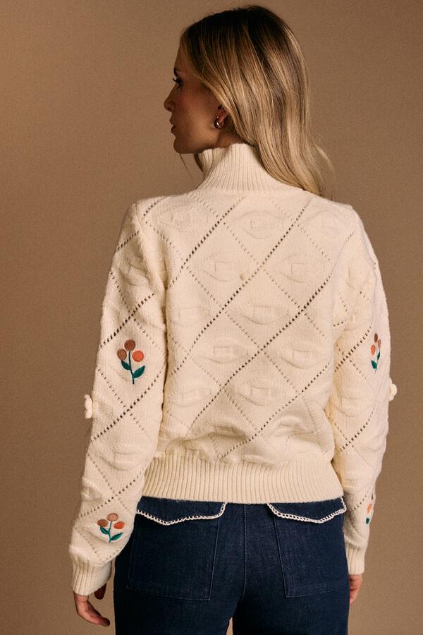 Polín Et Moi Camisola flor Lina Ecru