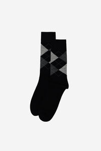 Cortefiel Diamond wool socks Black