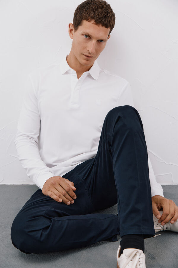 Cortefiel Regular fit polo shirt White