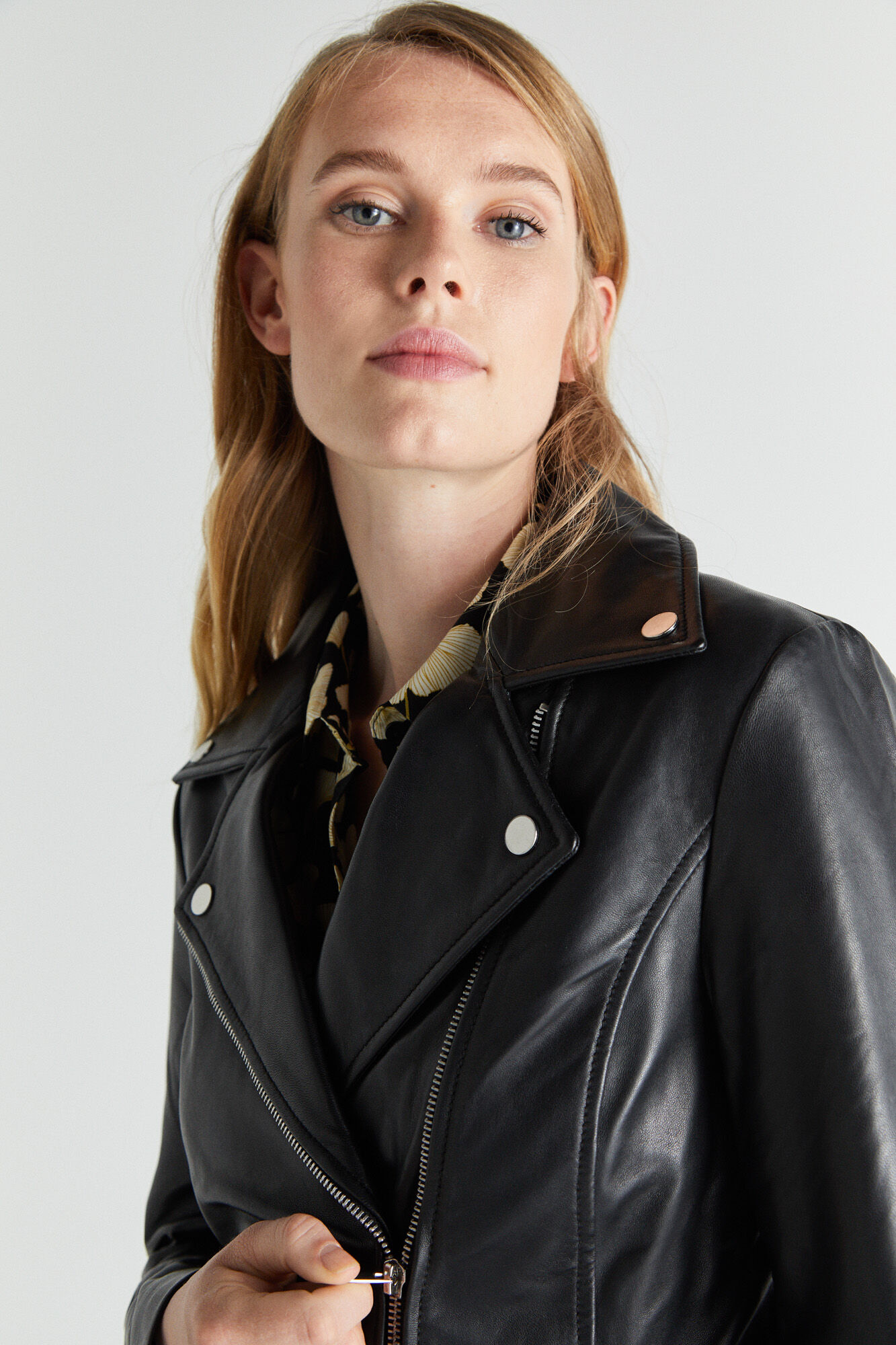 Cortefiel leather jacket cheap