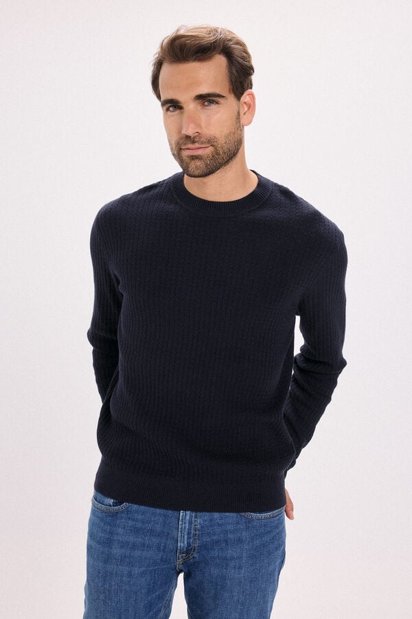 Jack & Jones Jersey básico de punto liso Azul marino