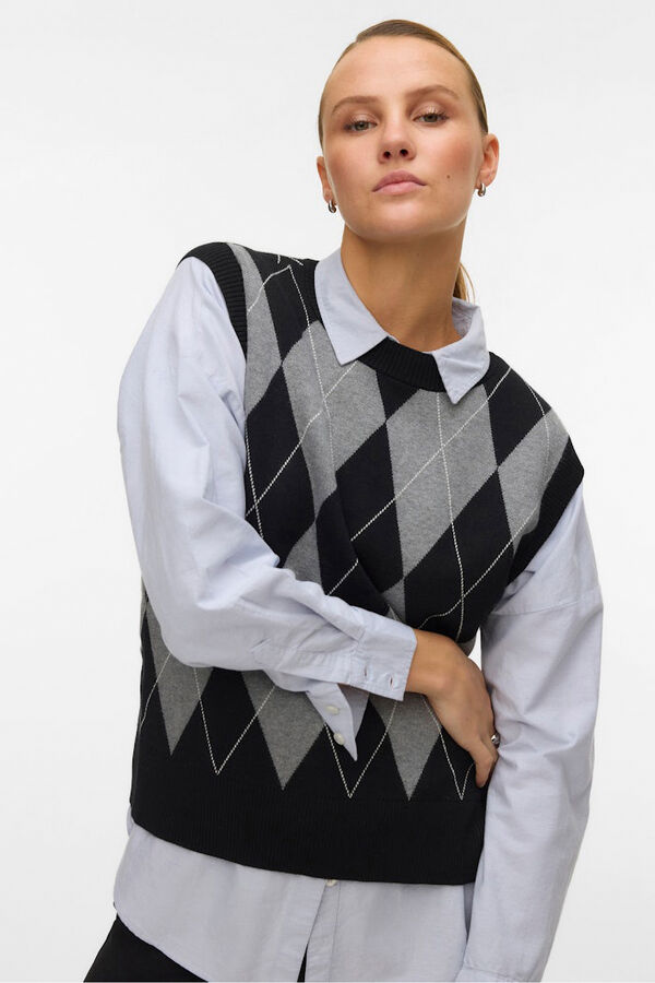 Vero Moda Colete de malha diamante  Preto