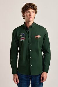 Valecuatro Camisa masculina verde Valecuatro modelo cavalo